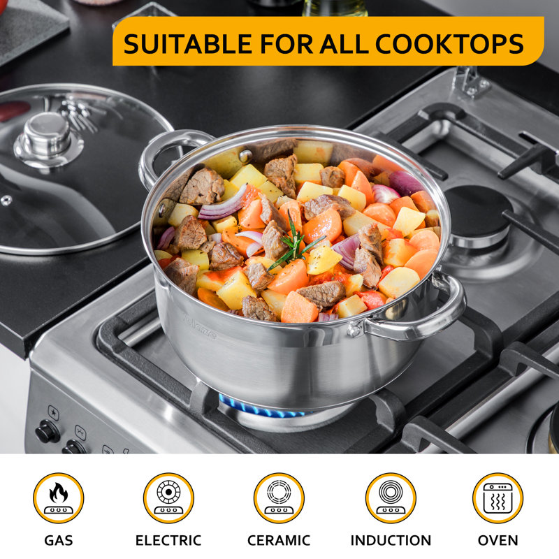 Velaze Motti 12 Piece NonStick Enameled Cast Iron Cookware Set